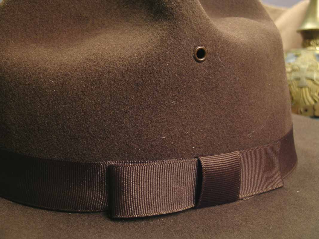1911 Campaign Hat - vent and ribbon detail